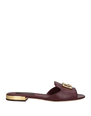 DOLCE&GABBANA Sandals Burgundy Calfskin