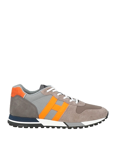 HOGAN Sneakers H86RUN Taupe Leather, Textile fibres