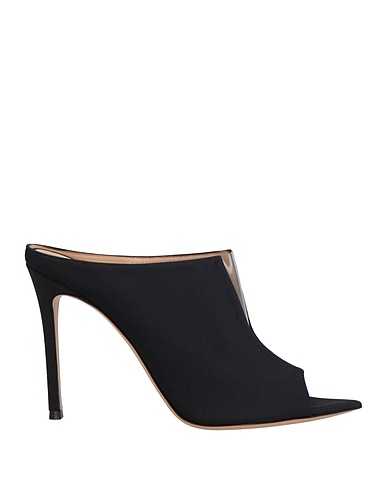GIANVITO ROSSI Sandals Black Textile fibres, Synthetisches Material