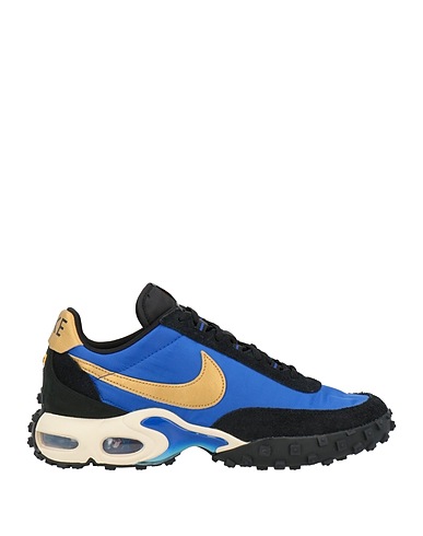 NIKE Sneakers Bright blue Textile fibres, Leather