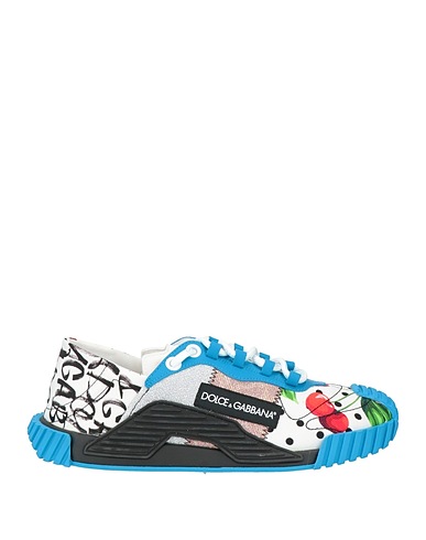 DOLCE&GABBANA Sneakers Azure 87% Calfskin, 8% Polyamide, 4% Cotton, 1% Elastane