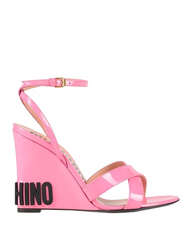 MOSCHINO Sandals COUTURE Pink 100% Leather