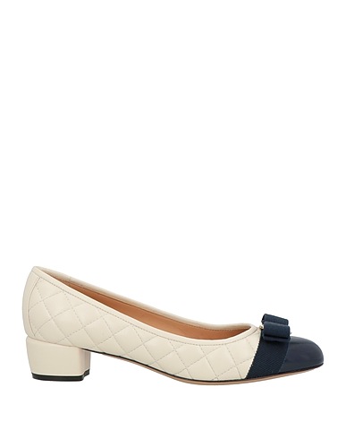 FERRAGAMO Pump Ivory Calfskin, Lambskin