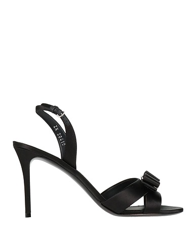 FERRAGAMO Sandalen Schwarz Gewebefasern