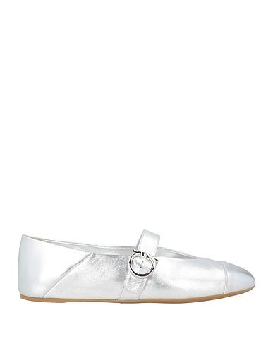 FERRAGAMO Footwear BALLERINA Silver Lambskin