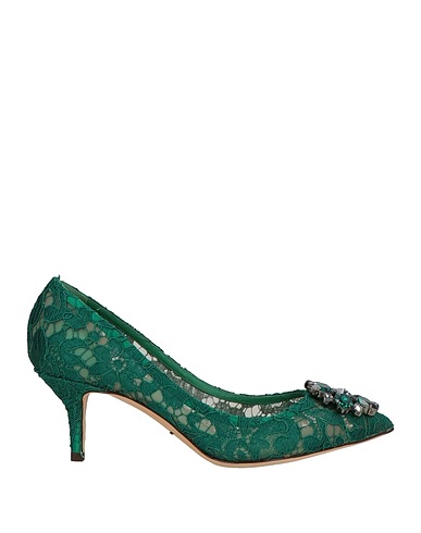 DOLCE&GABBANA Pumps Smaragdgrün Gewebefasern