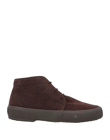 SUPERGA Ankle boot Dark brown Leather
