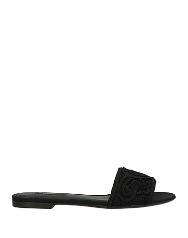 DOLCE&GABBANA Sandals Black Textile fibres