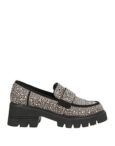 TOSCA BLU Loafers Black Textile fibres