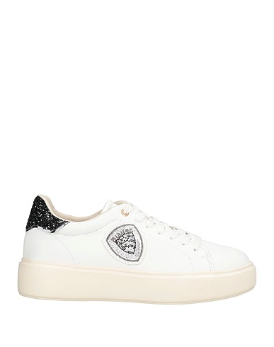 BLAUER. Sneakers White Leather, Synthetisches Material