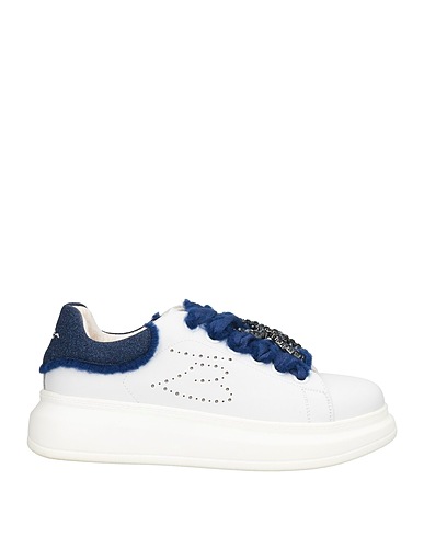 TOSCA BLU Sneakers White Leather, Textile fibres