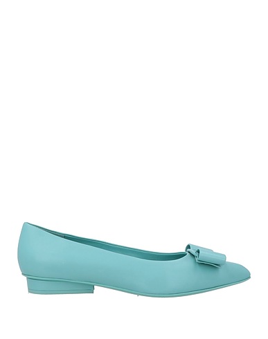 FERRAGAMO Ballet flats Green Lambskin