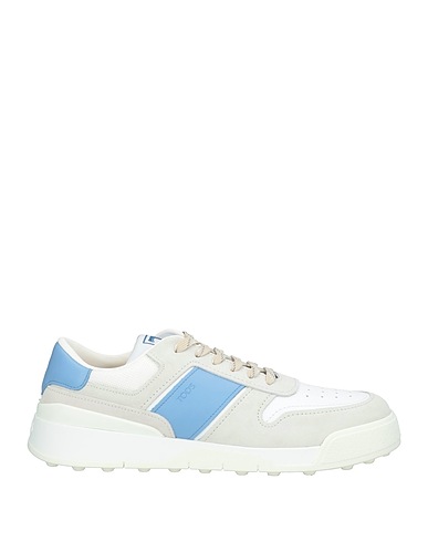 TOD'S Sneakers Light grey Leather, Textile fibres