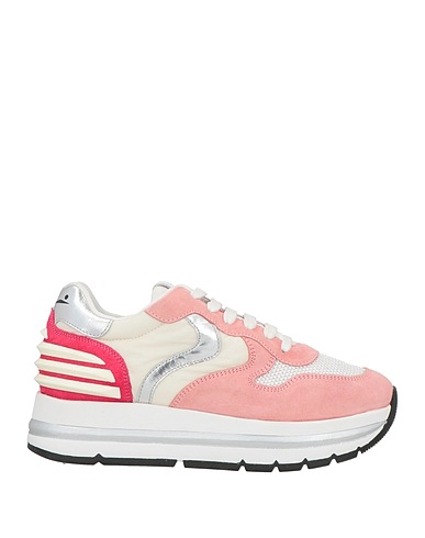 VOILE BLANCHE Sneakers Pink Leather, Textile fibres