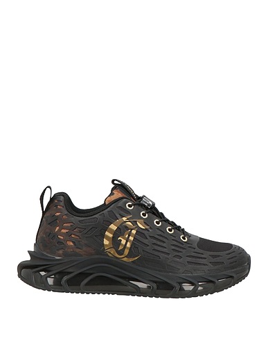 JUST CAVALLI Sneakers Black Textile fibres, Rubber