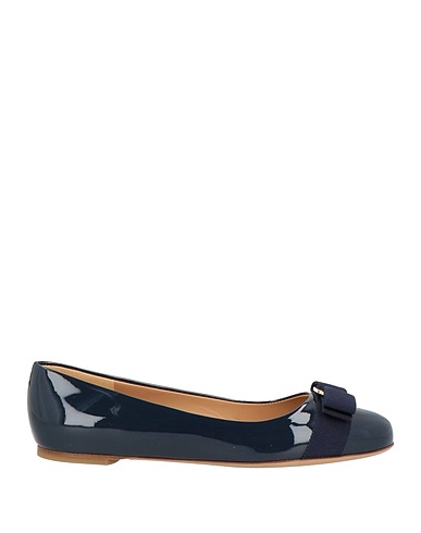 FERRAGAMO Ballet flats Midnight blue Calfskin