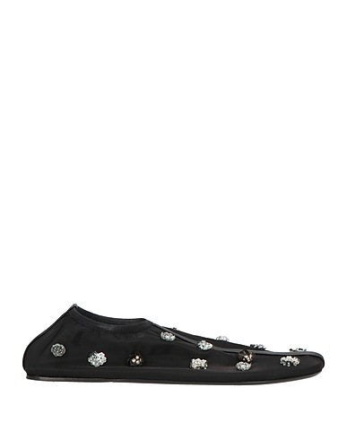 CHRISTOPHER ESBER Ballet flats Black Leather, Textile fibres