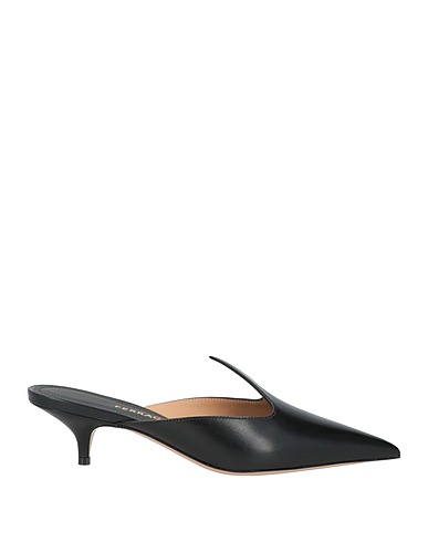 FERRAGAMO Mules and clogs Black Leather