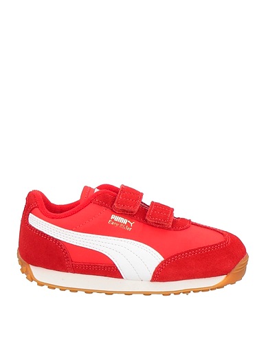 PUMA Sneakers Red Cowhide, Textile fibers