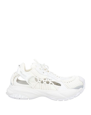 VERSACE Sneakers MERCURY White Calfskin, Textile fibers