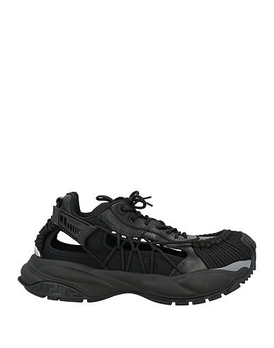 VERSACE Sneakers MERCURY Black Calfskin, Textile fibres