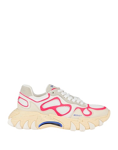 BALMAIN Sneakers White Leather, Synthetic fibers