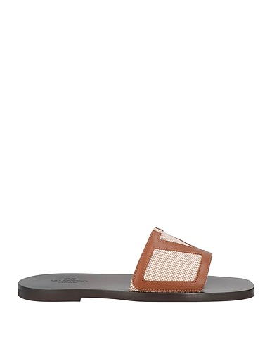 VALENTINO GARAVANI Sandals Brown Textile fibres