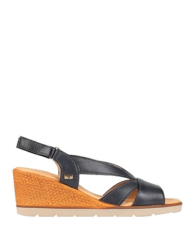 VALLEVERDE Sandals Navy Calfskin
