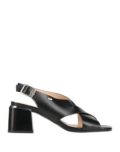 VALLEVERDE Sandals Black Calfskin