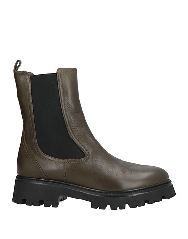 FLEURY Ankle boot Military green Leather