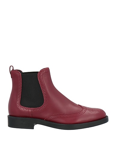 TOD'S Ankle boot Burgundy Leather