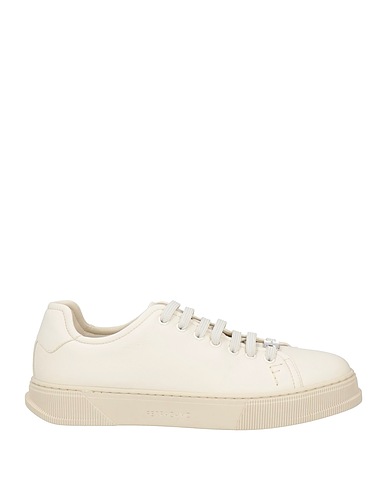 FERRAGAMO Sneakers Ivory Calfskin, Lambskin