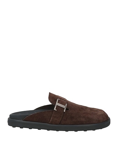 TOD'S ミュール＆サボサンダル ダークブラウン 革（なめし加工）
