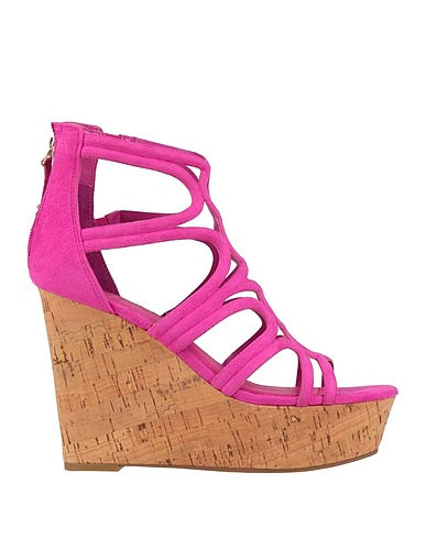 GUESS Sandals Fuchsia Textile fibres