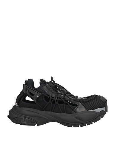 VERSACE Sneakers MERCURY Black Calfskin, Textile fibres