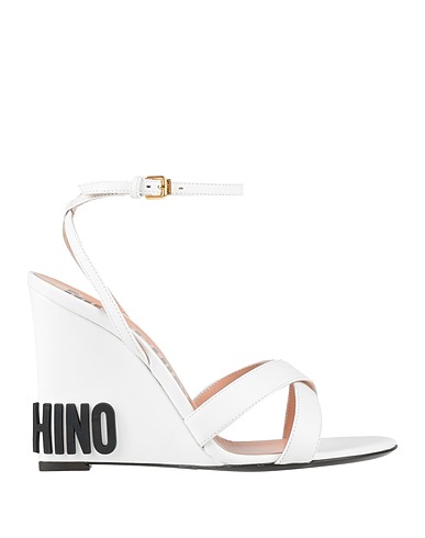 MOSCHINO Sandals COUTURE White 100% Calfskin