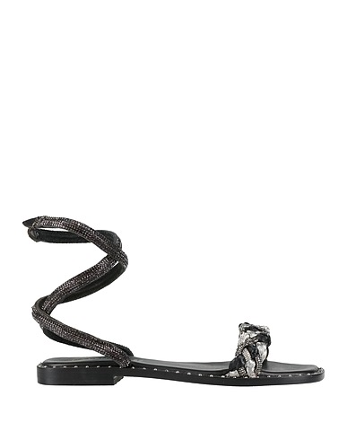 CAFèNOIR Sandals Black Leather, Synthetisches Material