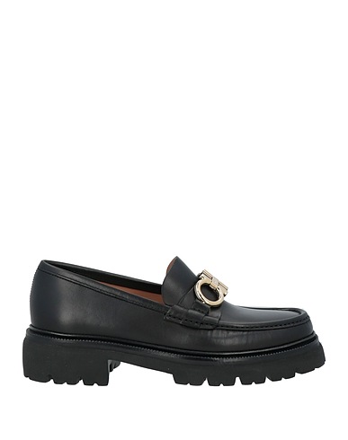 FERRAGAMO Loafers Black Calfskin