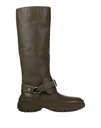 BURBERRY Boots Dark green 99% Calfskin, 1% Polyester
