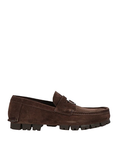 FERRAGAMO Loafers Dark brown Calf hair