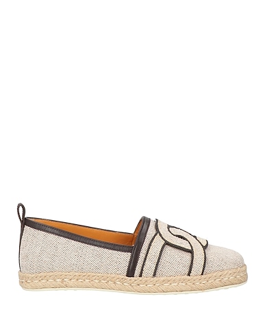 TOD'S Espadrilles Beige Gewebefasern, Leder