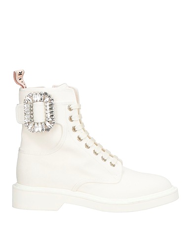 ROGER VIVIER Stiefelette Weiß Gewebefasern