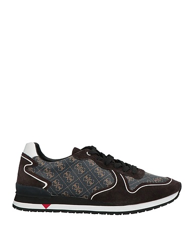 GUESS Sneakers Dark brown Leather, Synthetisches Material