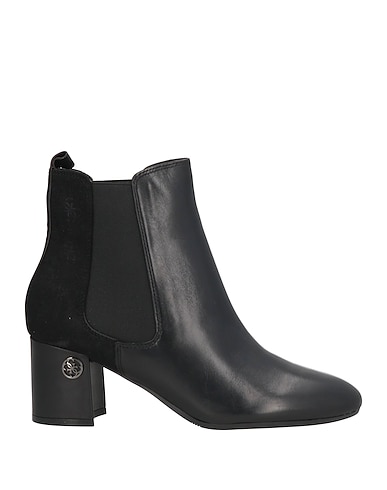 GUESS Ankle boot NERO Leather, Textile fibres