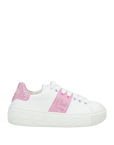 VERSACE YOUNG Sneakers White Leather, Synthetisches Material
