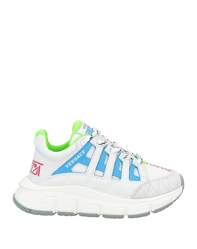VERSACE YOUNG Sneakers TRIGRECA White Calfskin, Textile fibres