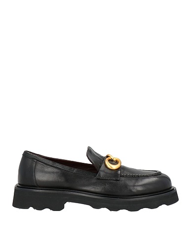 POMME D'OR Loafers Black Leather
