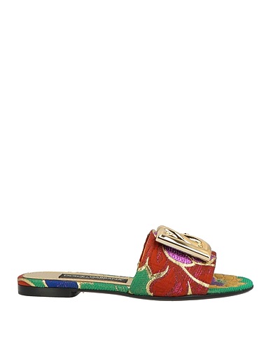 DOLCE&GABBANA Sandals Rust 83% Polyester, 17% Cotton