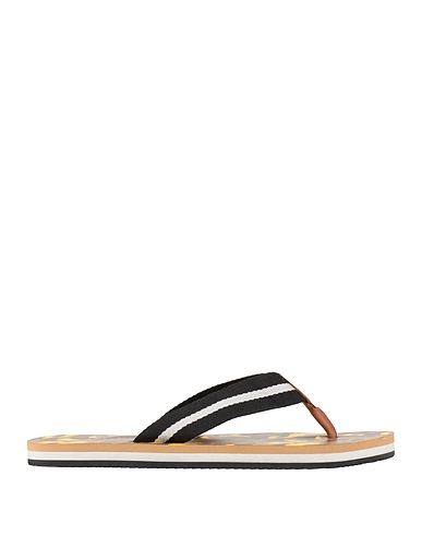 GUESS Flip flops Black Textile fibers, Leather