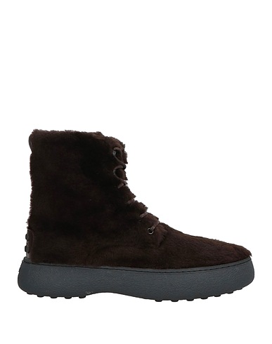 TOD'S Ankle boot Dark brown Shearling